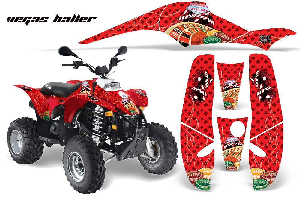 Polaris Scrambler 500 Trlblazer 350 Graphics VegasBaller Red